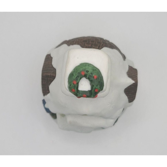 Vtg Christmas Village House Bell 5" Porcelain Decorative Holiday Mantle Decor - Picture 5 of 6